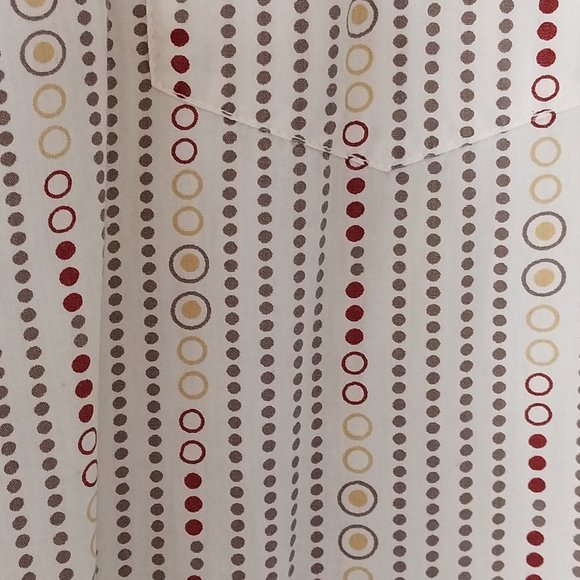 Fossil Vintage Men's Circle Pattern Western Inspired Long Sleeved Shirt … - Picture 5 of 12